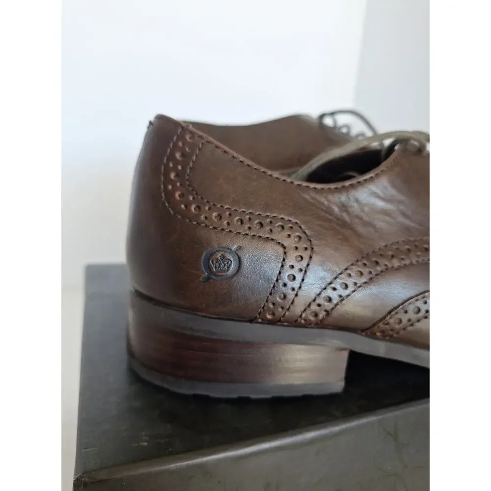 Born Handcrafted Footwear Brown Leather Wingtip Oxford Shoes – Size 8 / 41